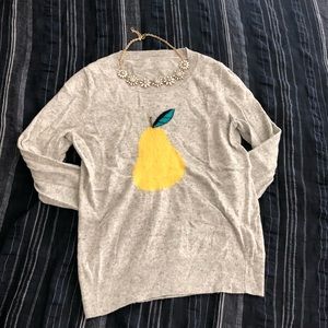 JCrew Gray Wool Pear Sweater (Small)